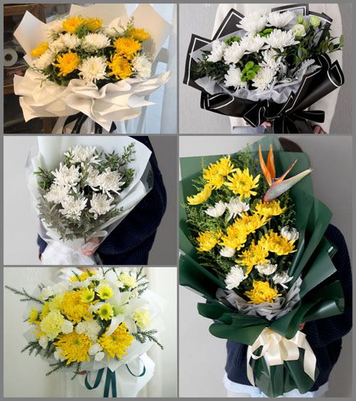 山东聊城莘县白事花束代送